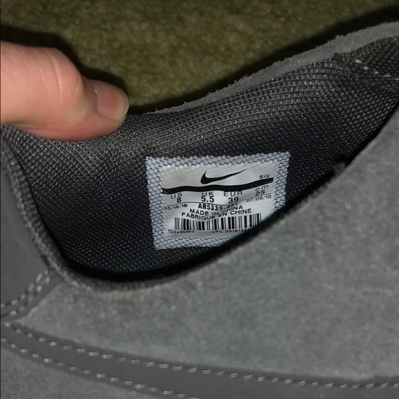 Charcoal colored, suede, Air Force 1s - Picture 2 of 8